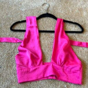 Hot pink tie top